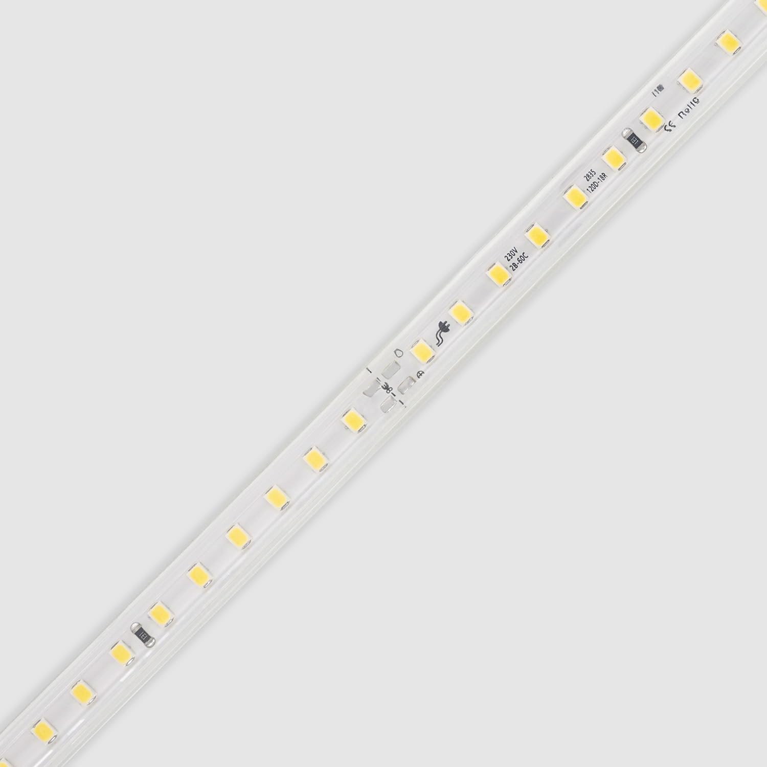 LEDKIA Tira LED Regulable 220V SMD 120 LED/m 8.5W/m 850lm/m Ancho 12mm Cort