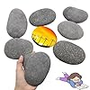 MEILALA 12PCS Large Painting Rocks, 3“-4” River Rocks for Painting ， DIY Rocks Flat & Smooth Kindness Rocks for Arts, Crafts, Decoration