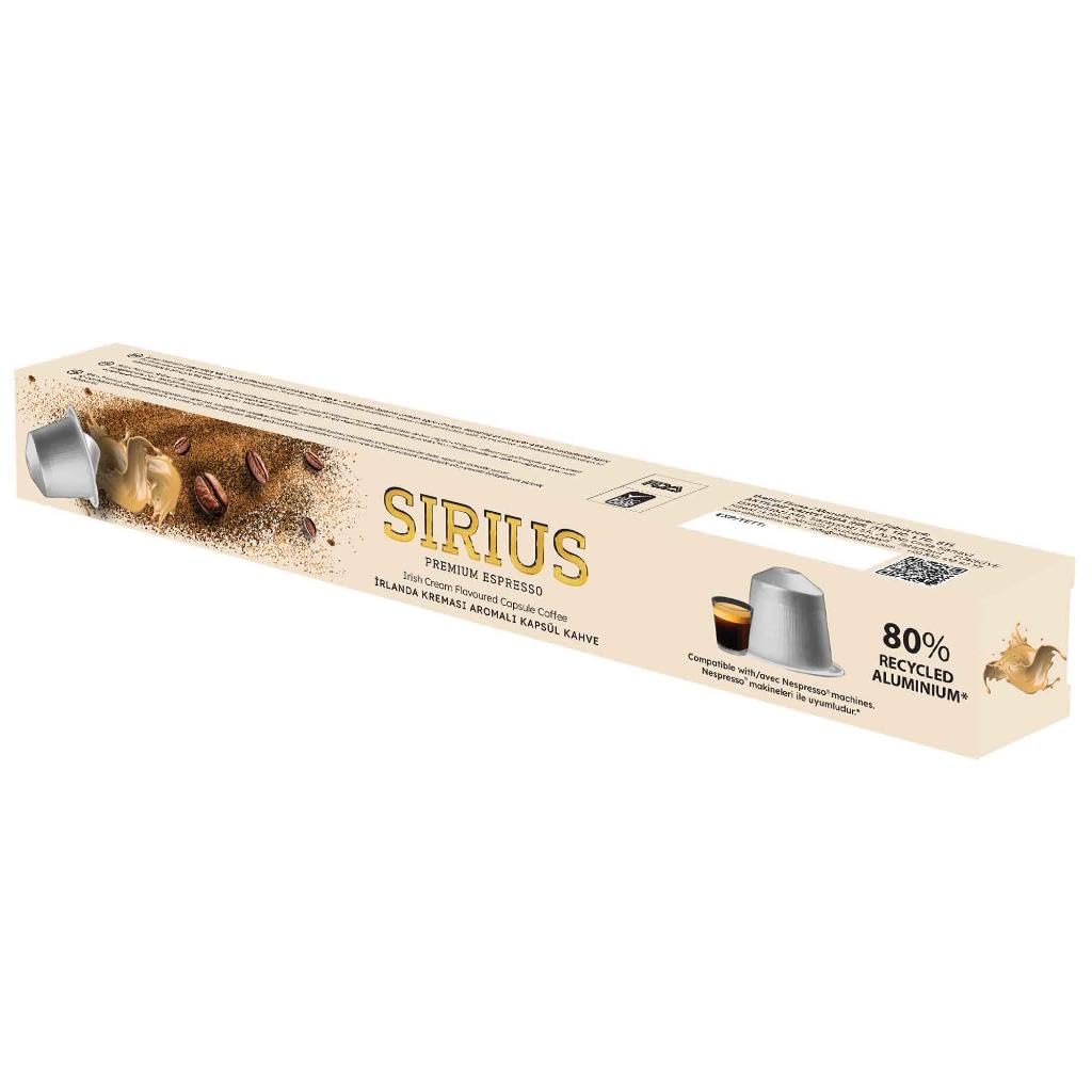 Sirius Premium Irish Krema Aromalı Kapsül Kahve (Nespresso Uyumlu) - 10 Adet