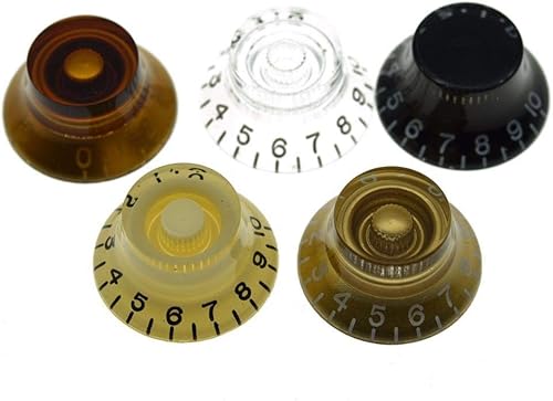 Miniatura 10 de Dopro 4 pomos de campana de guitarra LP USA (Imperial) LP, 24 ranuras finas para sombrero de copa de EE. UU. Les Paul con ollas CTS color negro