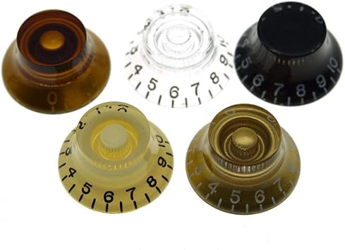 Dopro 2pcs USA(Imperial) LP Guitar Bell Knobs 24 Fine Splines Top Hat Knobs for USA Les Paul with CTS Pots Amber