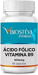 Ácido Fólico (Vitamina B9) 800mcg 60 Cápsulas