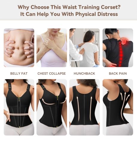 Image of SHAPSHE Waist Trainer Corset for Women Tummy Control Body Shaper with Bra