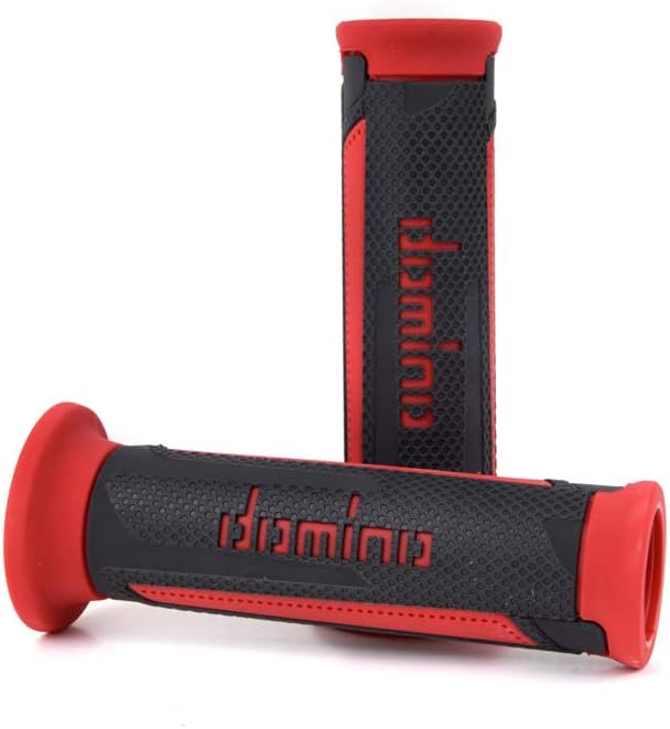 Domino Racing A350 Sport Touring Motorcycle Grips Anthracite/Red