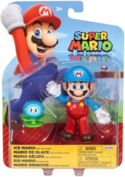 Super Mario Ice Mario 4 Inch Action Figure with Ice Flower