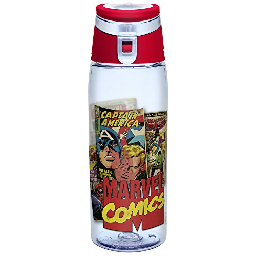 Zak Designs Marvel Comics 25 oz. Wide-Mouth Water Bottle, Marvel Characters