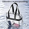 Wohlstand Transparent Tragetasche,PVC Kulturtasche Reise Organizer Tasche,Tragetasche mit Reißverschlusstaschen und abnehmbarem Schultergurt, transparent #2