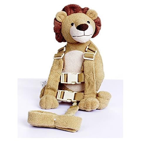Berhapy 2 in 1 Lion Toddler Safety Harness Backpack Children's Walking Leash Strap（Yellow） Cover