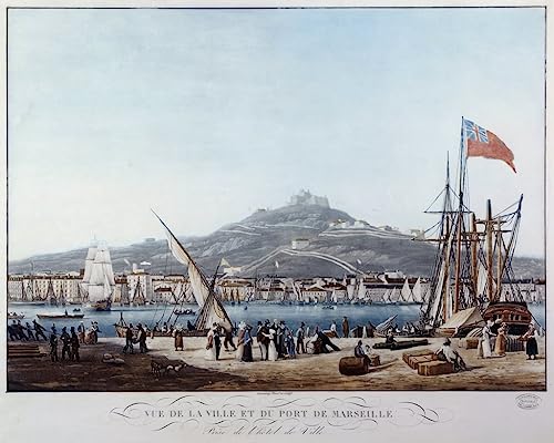 Toile vue du port de Marseille 60x90cm pour habiller un grand mur blanc vide
