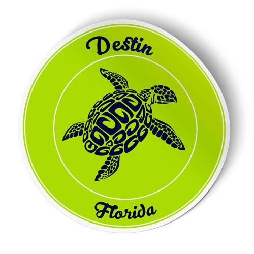 Squiddy Destin Florida Turtle Beach - Vinyl Sticker - Large Size (11