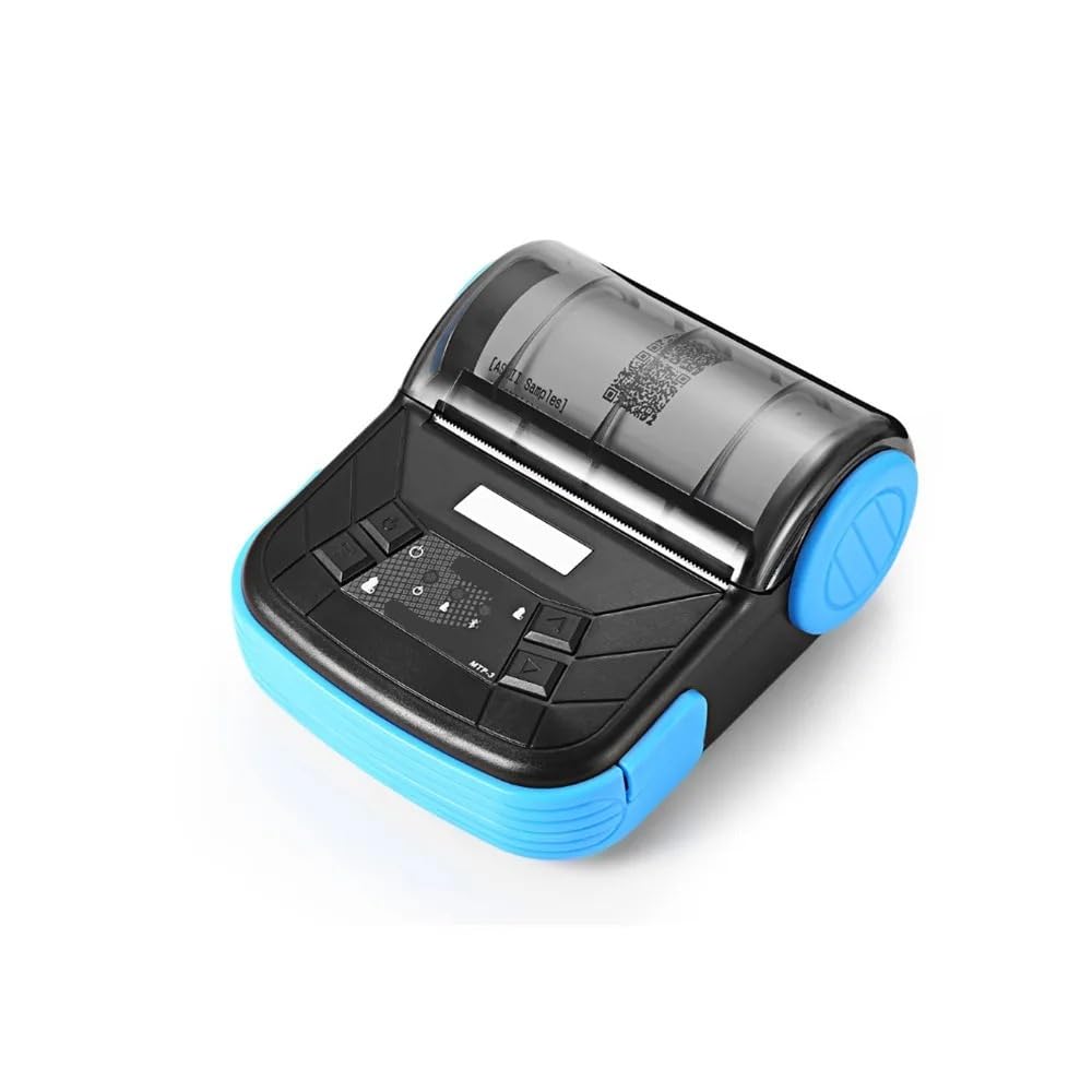 Imprimante Portable, Mini imprimante Thermique Portable POS Bluetooth for factures 80 mm(Zwart)