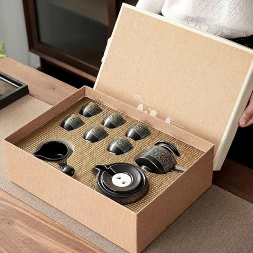 Juego de té kungfu semi-automático rotativo para regalos de negocios 3