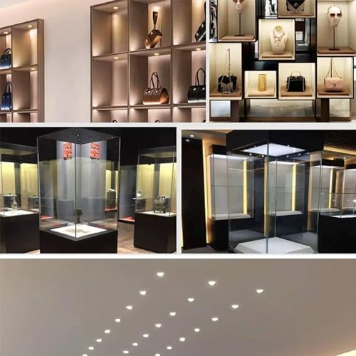 kpslucerna Mini LED Spot 2W 6Stk. DC 12V Strahler, IP65 Wasserdicht Spotlights Downlight Einbaustrahler, 25mm Klein Einbau Vitrinenbeleuchtung für Schrank Küche Decke Badezimmer Treppen(Warmweiß)