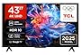 TCL 43V6C TV 43" 4K UHD Smart LED TV, 4K HDR, Google TV avec design sans bords (Dolby Audio, Motion Clarity, compatible avec Google Assistant et Alexa)