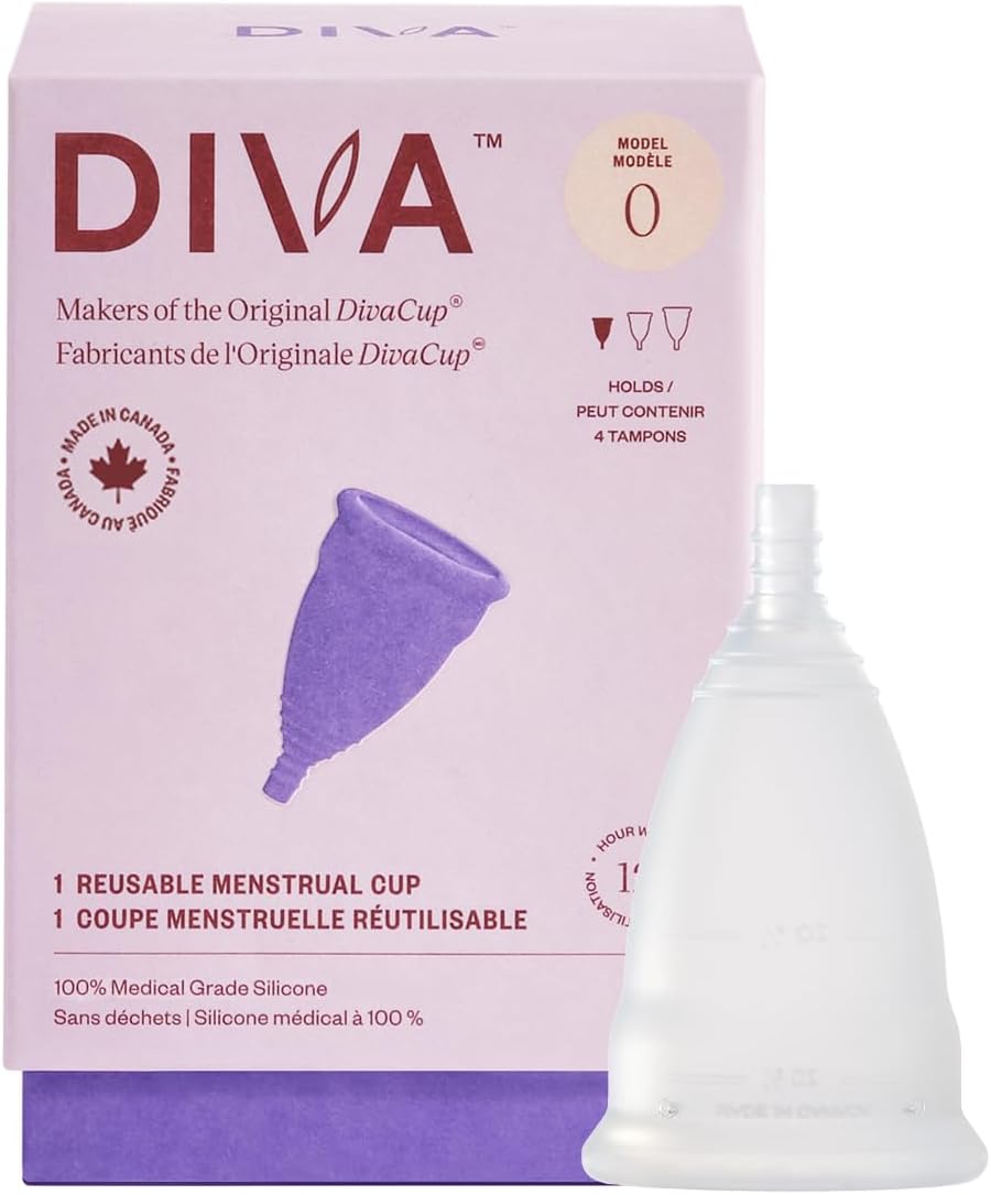 DivaCup Menstrual Cup, For Those 18 Years Of Age And Under, Model 0
