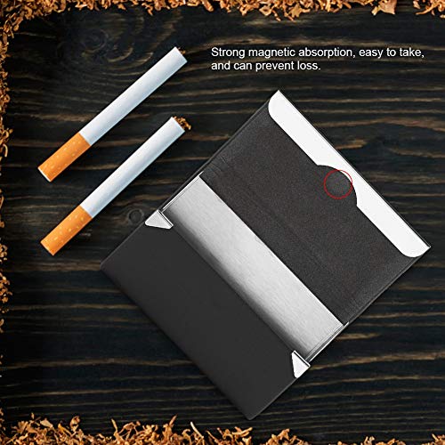 Alvinlite Cigarette Box Case PU lederen opbergdoos voor sigaretten|Joint Case Holder Draagbare sigarettenkoker houder voor mannen en vrouwen Unisex |Zwart| sigaretten doos - Afbeelding 4