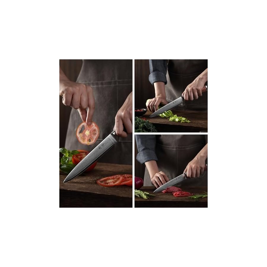 Wakoli-Carving-Knife-7-inch-Blade-Damascus-Chef-Knife-made-from-67-Layers-Damascus-Steel-with-VG10-Core-Sharp-Kitchen-Knives-with-Pakkawood-Handle-Boning-Knife-for-Meat-Cutting-in-Gift-Box-EDIB Wakoli Carving Knife, 7-inch Blade Damascus Chef Knife made from 67 Layers Damascus Steel with VG10 Core, Sharp Kitchen Knives with Pakkawood Handle, Boning Knife for Meat Cutting in Gift Box (EDIB)