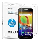 OMOTON Alcatel A30 Screen Protector [2 Pack]- [9H Hardness] [2.5D Rounded Edges] [Crystal Clear] [Bubble Free] Tempered Glass Screen Protector for Alcatel A30, 5.0 inch