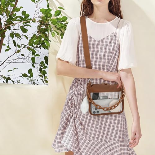 Image of Clear Bag Stadium Approved, Small Crossbody Bag for Concerts Sports Events, Clear Clutch Purses for Women