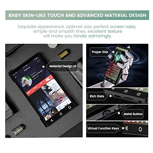 Yeoodop 64Gb (Free 64Gb Card) 4.3" Mp3 Player With Bluetooth And Wifi, Android Streaming Mp4 Player With Spotify, Portable Hifi Sound Digital Audio Player With Speaker, With Support App Download #TOP4