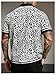SHENHE Men's Button Down Short Sleeve Leopard Print Shirt Lapel Collar Casual Top Black and White Medium