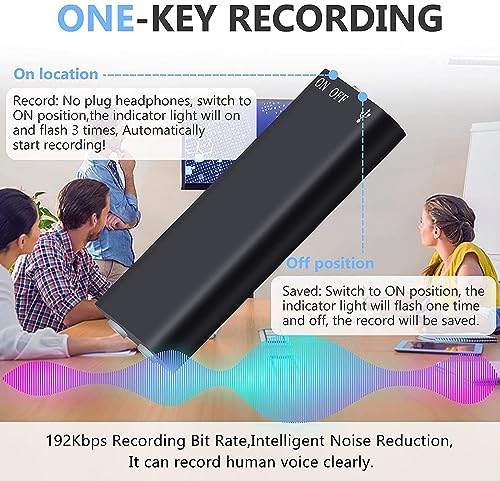 Image of SECURINNOV Digital Mini Voice Recorders -Small Hidden Spy Super Long Storage Capacity 16 GB | Date & Time Stamp | Easy to Use | Crystal Clear Sound Digital Recording Mp3 Player (16gb Voice Recorder)
