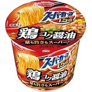 エースコック　スーパーカップ1.5倍しょうゆラーメン 109g×12個入" 