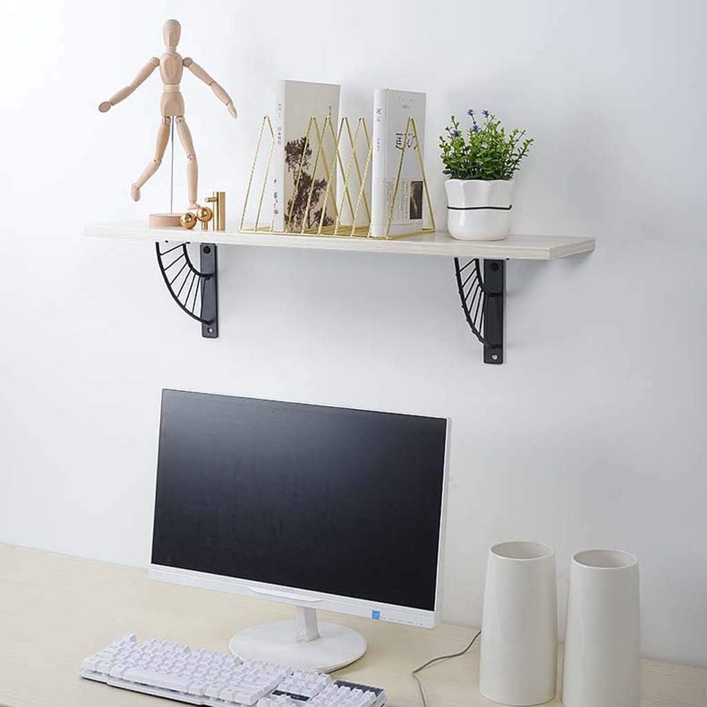 Wall Mounted Shelf Bracket, 2 Pcs 90 Degree L Shaped Brackets Carbon Steel Metal Support Joint Angle Bracket Shelf Heavy Duty Corner Brace Shelf Bracket