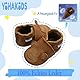 YIHAKIDS Krabbelschuhe Babyschuhe Lauflernschuhe Kleinkind Lederschuhe Hausschuhe AFFE Weiche Sohle Lernlaufschuhe (Size M, Braun, 6-12 Monate, 21/22 EU)