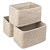 Small cotton rope storage basket set of 3 11x7x7 perfect woven baskets for storage ideal storage baskets for organizing toys towels and more baskets for shelves and home decorbeige  urban country home decor