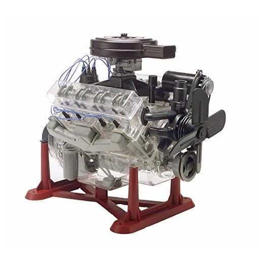 Revell 85-8883 1/4 Visible V-8 Engine Plastic Model Kit, 12-Inch,Multi-Colored