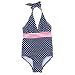 TiaoBug Girls Floral Spaghetti Swimwear One Shoulder Brief Skirt Tankini Swimsuit