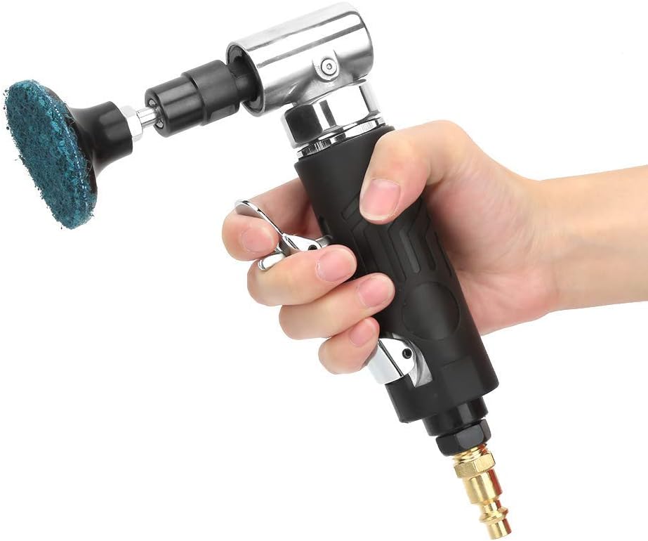 Air Grinder Right Angle Air Grinder Pneumatic Tools 90 Degrees 1/4inch BSP Air Grinding Polishing Machine 2000rpm for Polishing Grinding