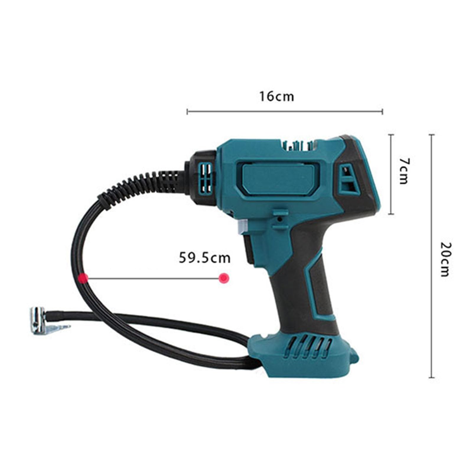 Generic Wielofunkcyjna Pompka Samochodowa 120PSI Odporna na Zużycie Bezprzewodowa Pompka do Opon dla BL1820 BL1830 BL1840 BL1850 BL1860 dla SUV-ów Rowery Pontony