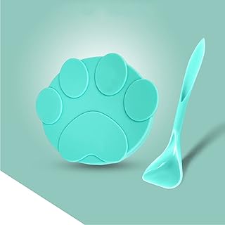 Comida para Animais de Estimação Pode Cobrir, Design Bonito Tampa de Silicone de Ajuste Universal para Gato para Latas Redondas (Verde)
