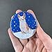 Red Heeler Snow Button, Handmade Holiday Cattle Dog Pin, Cartoon Pet Portrait Christmas Gift, Handmade Dog Accessories, 2.25 or 3.5