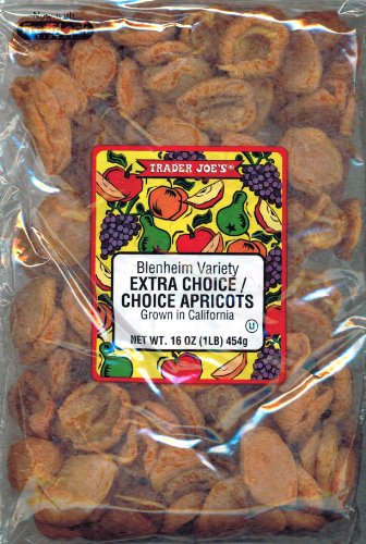 Trader Joe's Blenheim Variety Extra Choice / Choice Apricots Growin in California, Net Wt. 16 Oz (1lb)