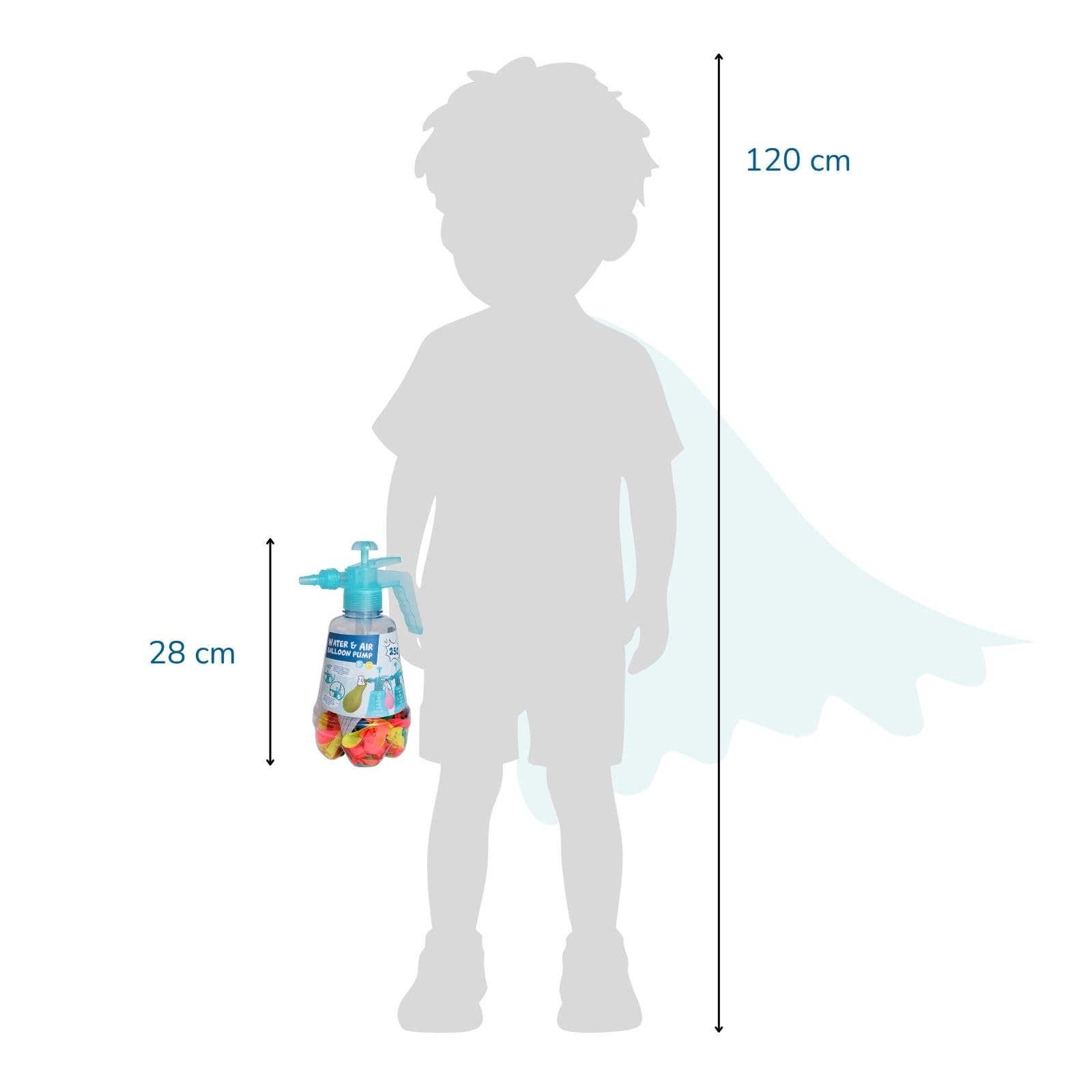 alldoro Ballonpumpe mit Wasserbomben 6er Set, inkl. 1500 Ballons | Partyspielzeug, 2in1 für Wasser & Luft, 6 Wasserbombenpumpen je 1,5L + 1.500 bunte Ballons, für Kinder ab 8 Jahre