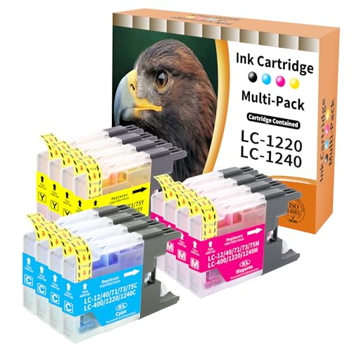 Starlet24 12x LC1220 LC1240 Cartuchos de Tinta Compatibles con Brother LC-1220 LC1240 LC1220 Cartucho de Tinta para Brother MFC-J280W MFC-J425W MFC-J430W MFC-J435W MFC-J6510DW MFC-J6710DW