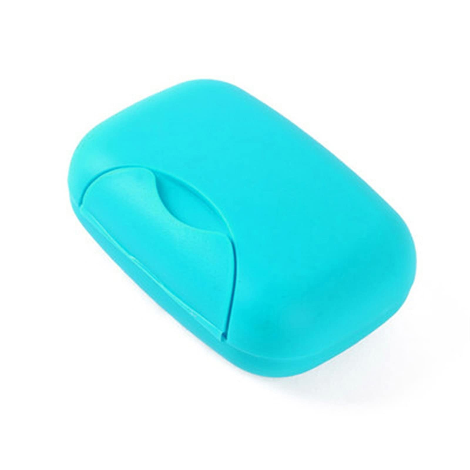 Soap dish, Waterproof Portable Soap Box Hygienic Holder Case Dishes Leakproof Container(Blue,L)