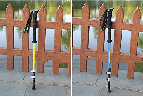 Bastones de trekking de aluminio de 135 cm regulables con 3 secciones y punta de tungsteno 4