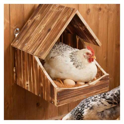 Matutinus Chicken Nesting Boxes, Wall-Mounted Wooden Nesting Box,Specialized for Chicken