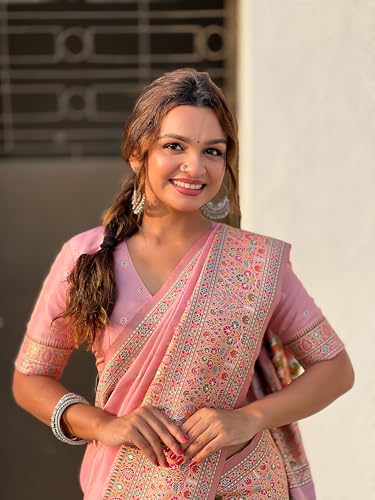 Image of Original Pashmina Kashmiri Silk Zari Woven Saree