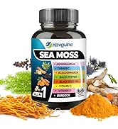 Kavguine,9 in 1-Sea Moss,Black Seed Oil,Ashwagandha,Ginger,Bladderwrack,Burdock Root,Vitamin C,Vi...