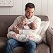 Boppy Original Nursing Pillow, Pink Floral Stripe, Ergonomic Nursing Essentials for Bottle and Breastfeeding, Firm Fiber Fill, with Removable Pillow Cover, Machine Washable