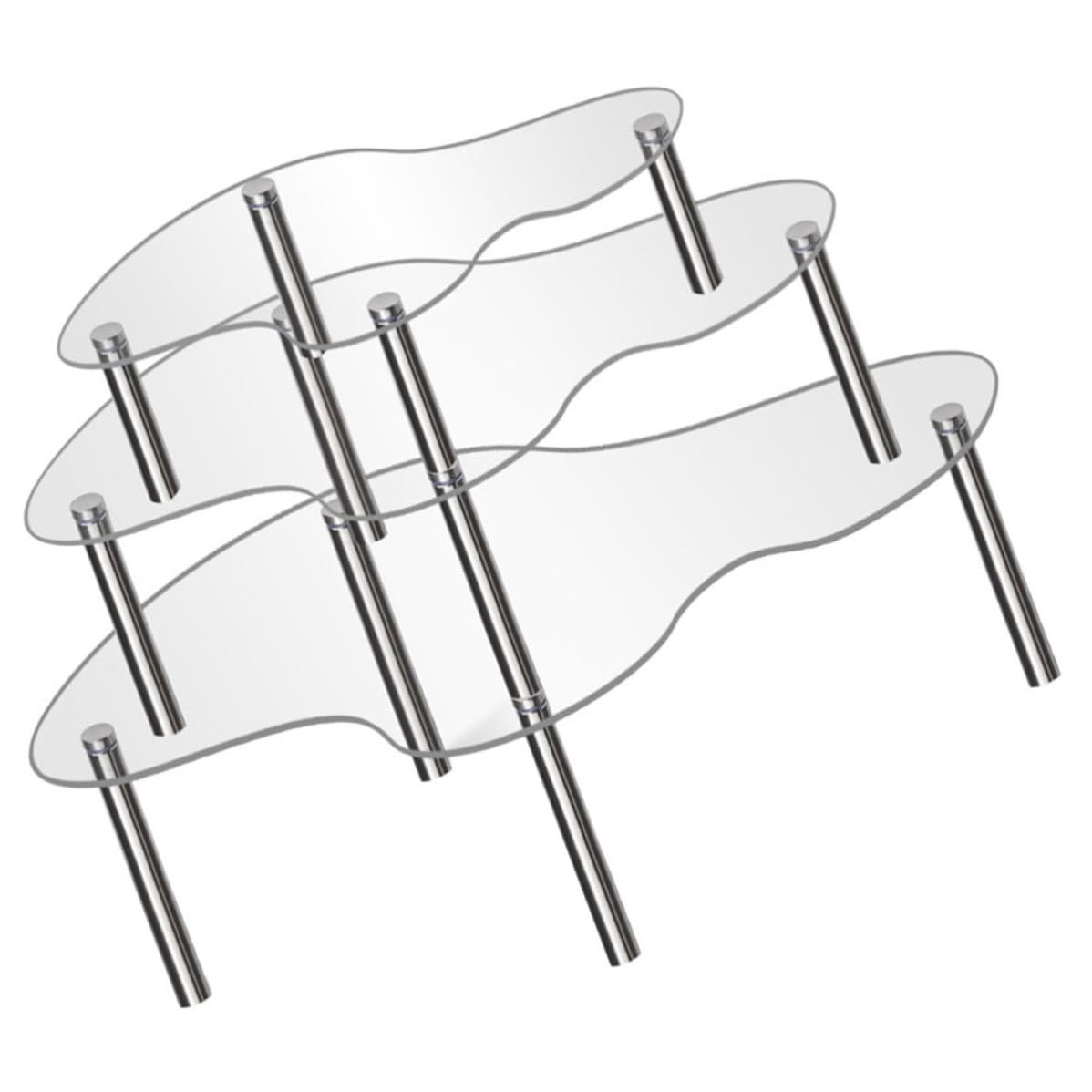 Présentoir à cupcakes chic en acrylique transparent | Support de présentation 3 niveaux