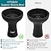 Kitosun Shisha Hookah Bowl - Silicone 7 Holes Hookah Head Perfect work with Heat Mangement Device HMD and Foils Black Color Great Replacement for Clay and Ceramic Hookah Bowl 3.5