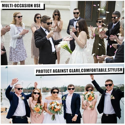 50 Pairs Bulk Black Sunglasses for Men Women Retro 70s 90s Adult Cheap Glasses for Party Supplies (50Black)2