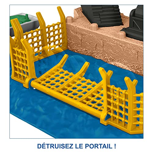 Jurassic World Coffret Minis L’Attaque du Mosasaurus avec 2 mini-dinosaures, des espaces de jeu et des éléments détachables, à Collectionner, Jouet Enfant, Dès 4 ans, HFF11