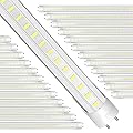 ONLYLUX Led Tube Lights 4ft, 4 Foot Led Bulbs 24-Pack 28W 5000K 4000lm Daylight T8 T10 T12 Fluorescent Replacement Dual Ended Power Clear Lens